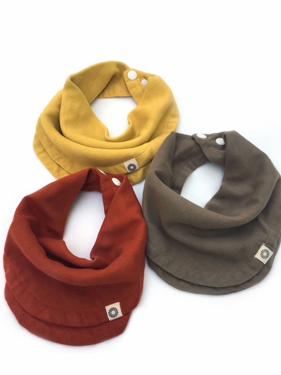 Kishu Baby Other - 6-organic cotton infinity & square bibs “Indi” by Kishu baby